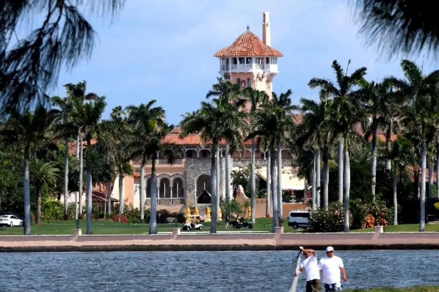 FILE PHOTO: U.S. President Donald Trump's Mar-a-Lago estate in Palm Beach is seen from West Palm Beach, Florida, U.S., as Trump prepared to return to Washington after a weekend at the estate, March 5, 2017. REUTERS/Joe Skipper/File Photo