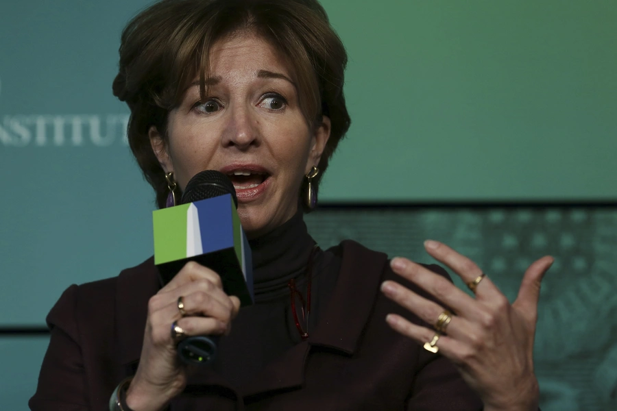 Anne-Marie Slaughter, president of the New America Foundation, speaks during the fifth annual Washington Ideas Forum at the Newseum in Washington November 13, 2013.