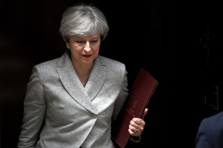 Britain's Prime Minister Theresa May, leaves 10 Downing Street in central London, Britain June 13, 2017.