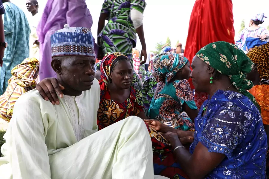 Chibok school girls reunite with their families in Abuja, Nigeria May 20, 2017. The abduction and subsequent maltreatment of the Chibok schoolgirls is one of many reasons for rifts within Boko Haram.