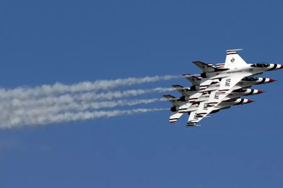 The Thunderbirds performing at Joint Base Andrews
