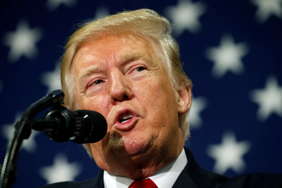 President Donald J. Trump speaks during a visit to Loren Cook Company in Springfield, Missouri on August 30, 2017.