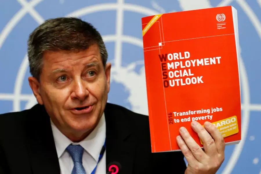 Director-General of the International Labour Organization (ILO) Guy Ryder attends a news conference to launch the "World Employment and Social Outlook 2016" report 