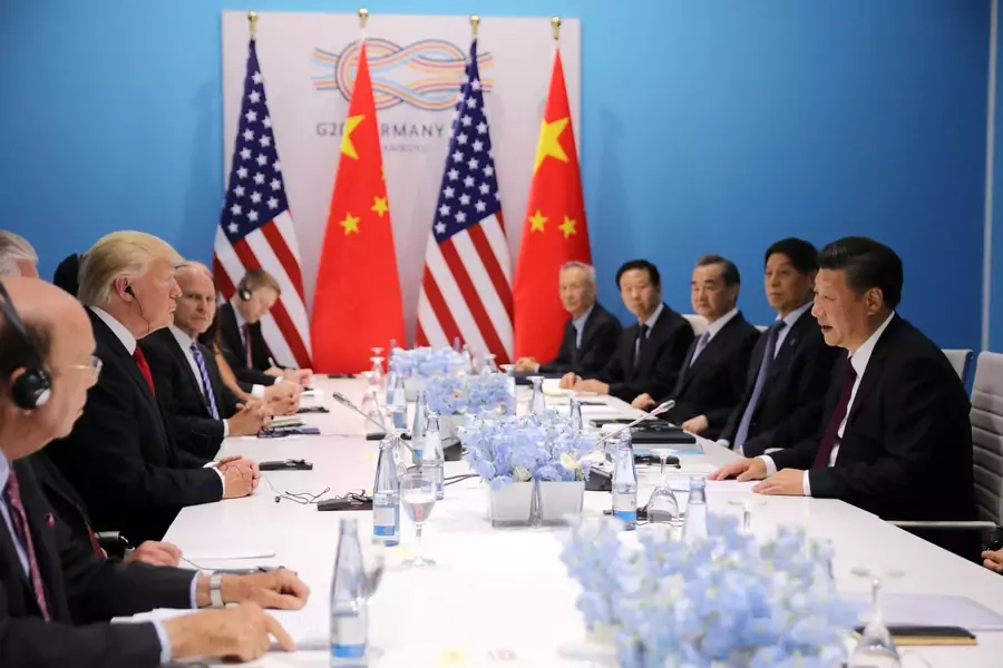 U.S. President Donald Trump and Chinese President Xi Jinping attend the bilateral meeting at the G20 leaders summit in Hamburg, Germany in July 2017. 