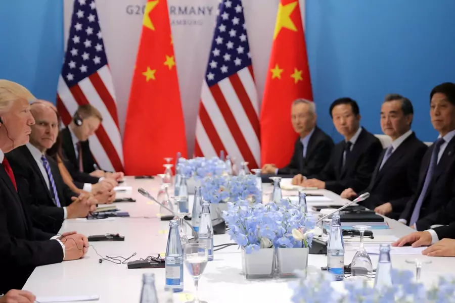 U.S. President Donald J. Trump and Chinese President Xi Jinping attend the bilateral meeting at the G20 leaders summit in Hamburg, Germany July 8, 2017. 