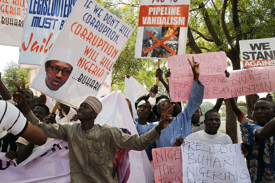 President Muhammadu Buhari supporters at a solidarity rally in Abuja, Nigeria August 11, 2017.