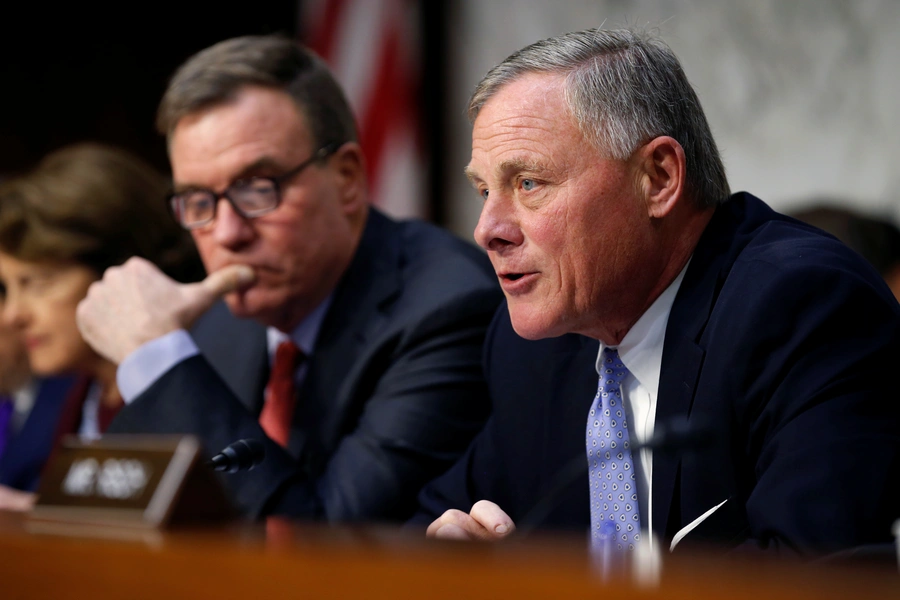 Chairman of the Senate Intelligence Committee Richard Burr (R-NC) speaks during a Senate Intelligence Committee in November 2017.