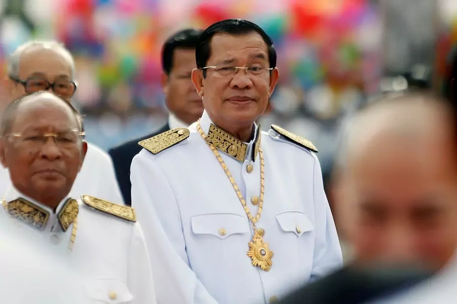 Cambodia's Prime Minister Hun Sen attends the celebration marking the 64th anniversary of the country's independence from France, in Phnom Penh, Cambodia on November 9, 2017.