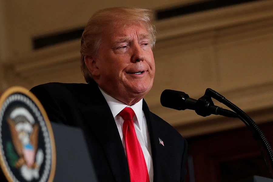 U.S. President Donald Trump at a joint news conference with Norwegian Prime Minister Erna Solberg at the White House in Washington, U.S., January 10, 2018. He would meet with Congressional leaders to discuss immigration the following day.