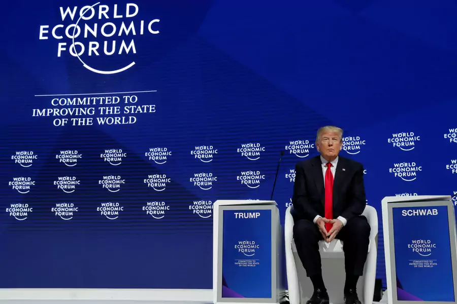 U.S. President Donald J. Trump attends the World Economic Forum annual meeting in Davos, Switzerland on January 26, 2018. 