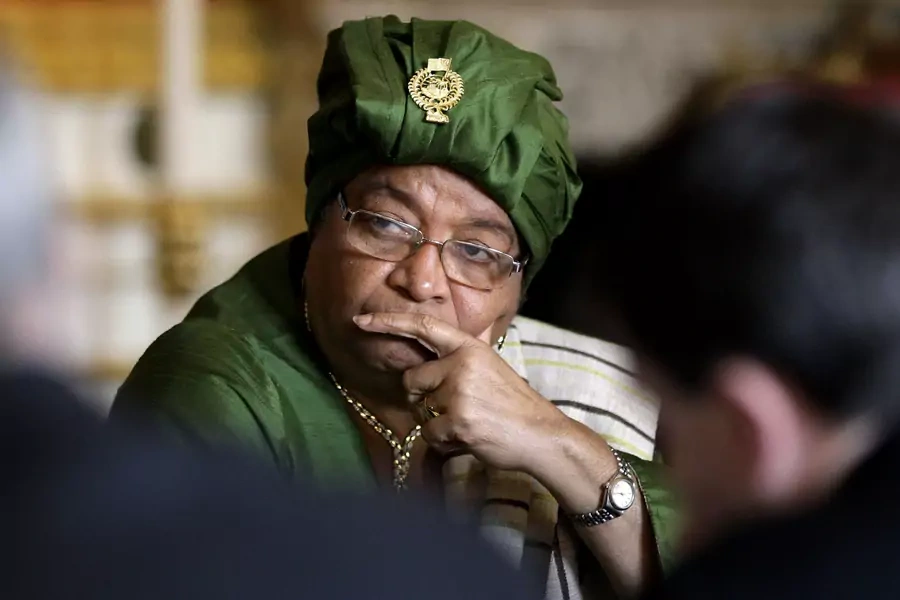 Liberian President Ellen Johnson-Sirleaf at Lancaster House in London, March 16, 2009.