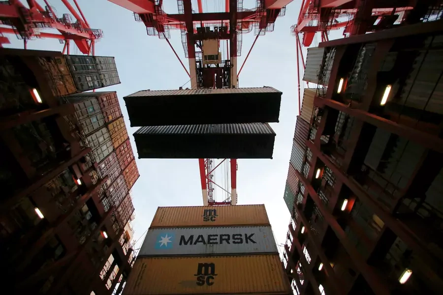 A Maersk ship in China in 2016