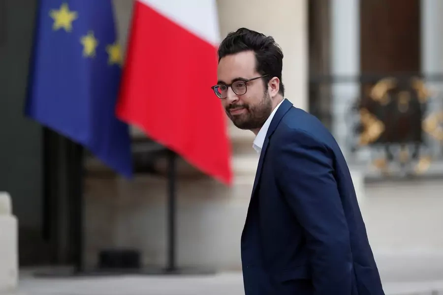 Mounir Mahjoubi arrives at the Elysee Palace to attend the weekly cabinet meeting in Paris in May 2017