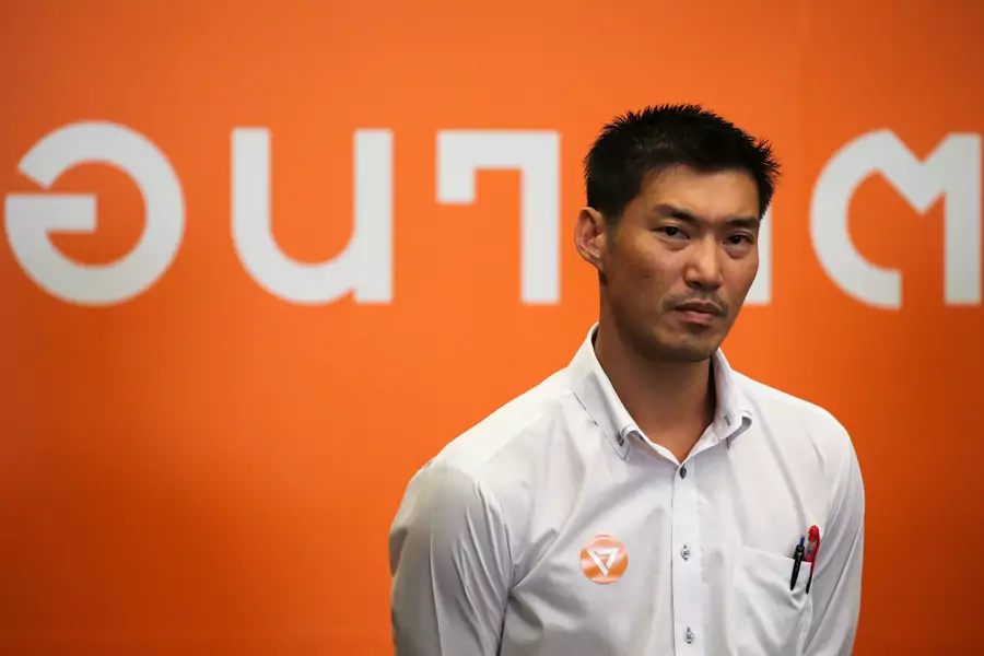 Thanathorn Juangroongruangkit, the founder of Thailand's Future Forward Party, looks on during the launch of the party in Bangkok, Thailand, on March 15, 2018.