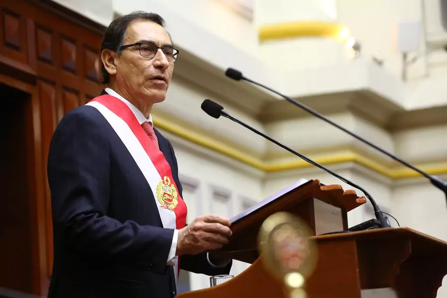 Martin Vizcarra speaks after being sworn in as Peru's President at the congress building in Lima, Peru, March 23, 2018.