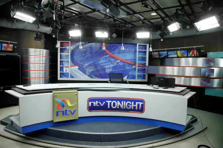 An empty studio of the NTV channel, which was shutdown by the Kenyan government because of their coverage of opposition leader Raila Odinga's symbolic presidential inauguration in February, in Nairobi, Kenya, February 1, 2018.