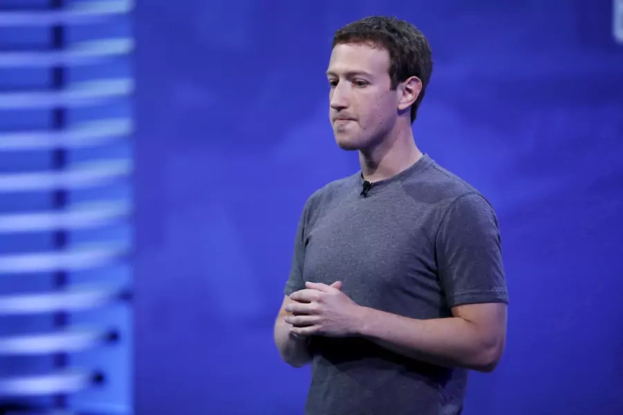 Facebook CEO Mark Zuckerberg speaks on stage during the Facebook F8 conference in San Francisco on April 12, 2016.