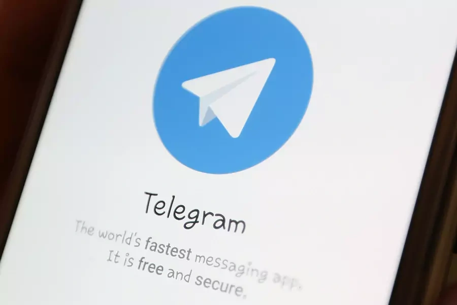 The Telegram logo is seen on a screen of a smartphone in this picture illustration taken on April 13, 2018. 