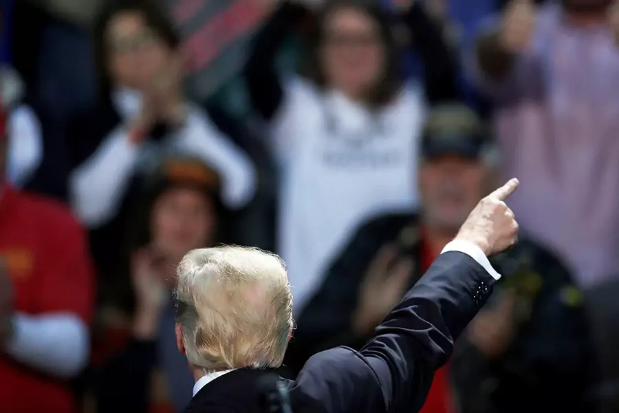 U.S. President Donald Trump speaks at a rally in Pensacola, Florida, U.S., December 8, 2017 