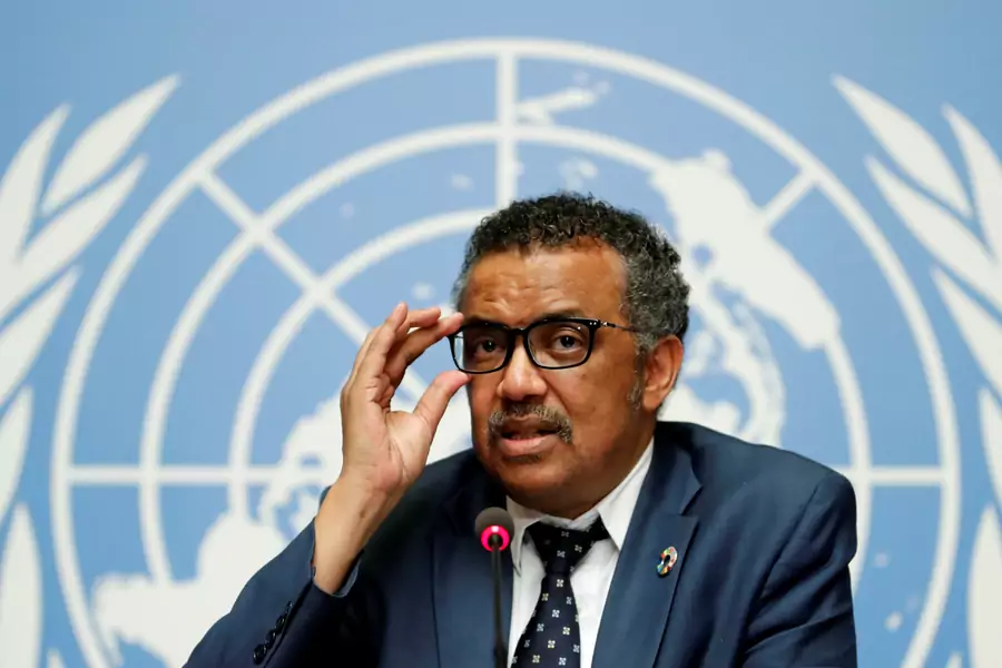 WHO Director-General Tedros Adhanom Ghebreyesus attends a news conference at the United Nations in Geneva, Switzerland on May 18, 2018. 