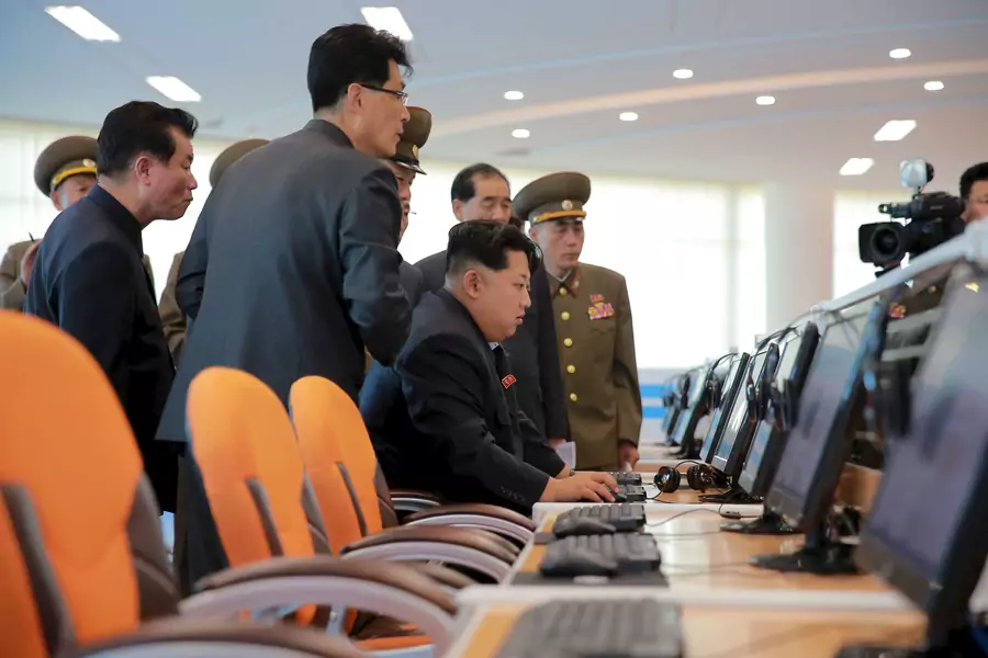 North Korean leader Kim Jong Un gives field guidance at the Sci-Tech Complex, in this undated photo released by North Korean state media in 2015.