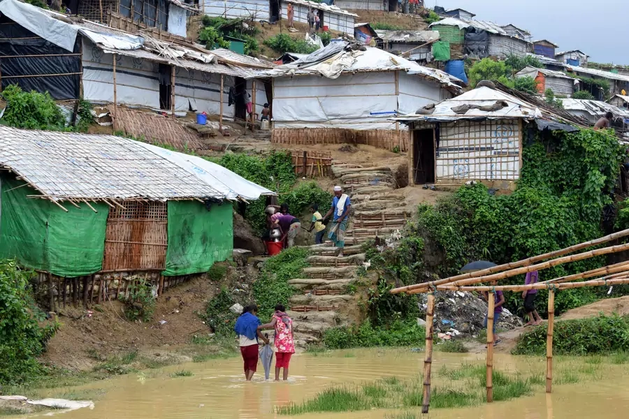 The Chakmarkul refugee camp is seen after a storm in Cox's Bazar, Bangladesh, on June 10, 2018.