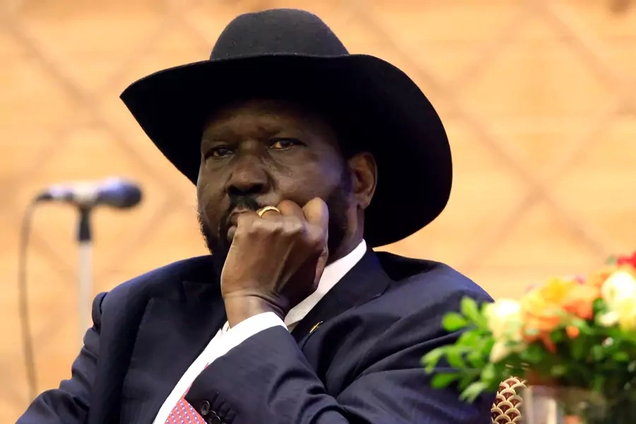 South Sudan President Salva Kiir attends the signing of a peace agreement with the South Sudan rebels in Khartoum, Sudan, on June 27, 2018. 