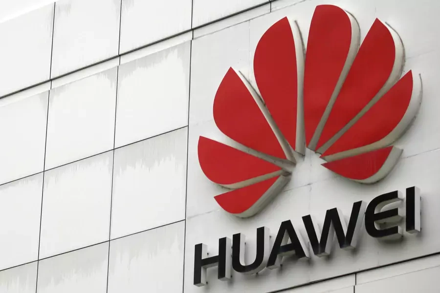 The logo of the Huawei Technologies Co. Ltd. is seen outside its headquarters in Shenzhen, China on April 17, 2012.