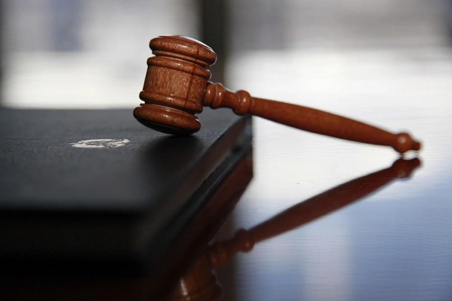 A gavel is seen after a session held by the Supreme Court of Justice in Colombia on September 27, 2017.