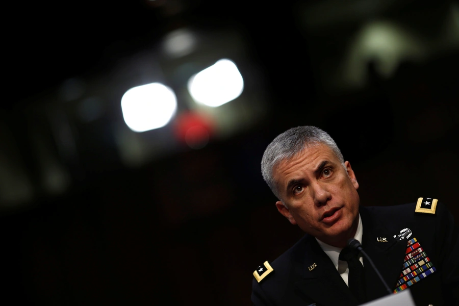 General Paul Nakasone testifies before the Senate Intelligence Committee on Capitol Hill in Washington in March, 2018.