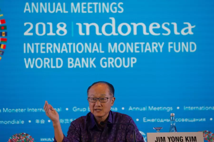 World Bank President Jim Yong Kim speaks during the International Monetary Fund and World Bank Annual Meeting in Nusa Dua, Bali, Indonesia, where the Human Capital Index was released, on October 11, 2018