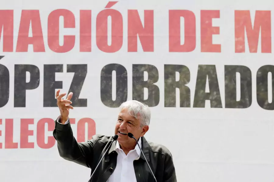 Mexico's President-elect Andres Manuel Lopez Obrador speaks during a rally as part of a tour to thank supporters for his victory in the July 1 election, in Mexico City, Mexico September 29, 2018. 