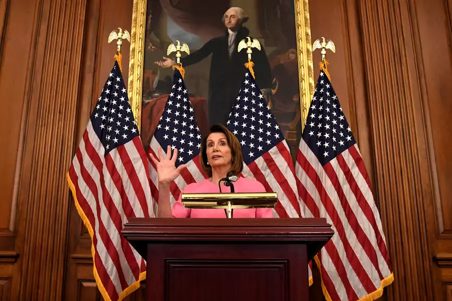 House Minority Leader Nancy Pelosi (D-CA) makes remarks a day after the Midterm Elections, in which the Senate Republicans retained their majority as the House saw Democrats sweep into control, on Capitol Hill in Washington, DC, on November 7, 2018.