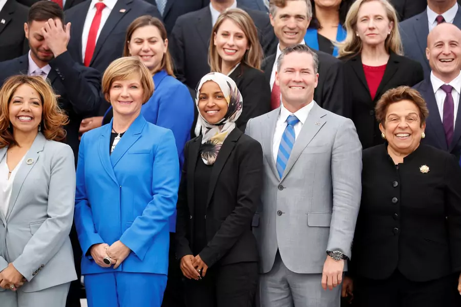 Incoming newly elected members of the U.S. House of Representatives on Capitol Hill in Washington, U.S., November 14, 2018. 
