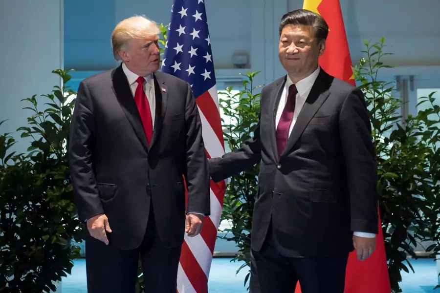 U.S. President Donald Trump and Chinese President Xi Jinping meet on the sidelines of the G20 Summit in Hamburg, Germany, July 8, 2017.