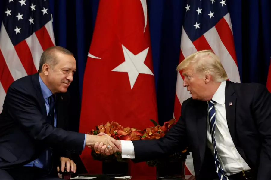 U.S. President Donald Trump meets with President Recep Tayyip Erdogan of Turkey during the U.N. General Assembly in New York, U.S., September 21, 2017.