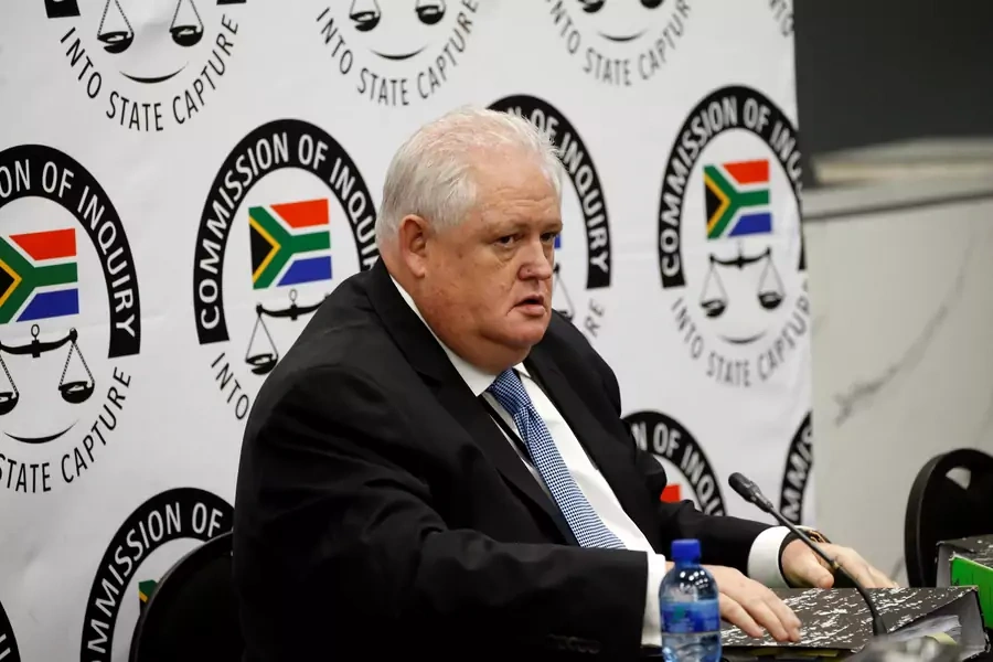 Former Bosasa Chief Operations Officer Angelo Agrizzi looks on before giving testimony at the Judicial Commission of Inquiry probing state capture in Johannesburg, South Africa, on January 28, 2019. 