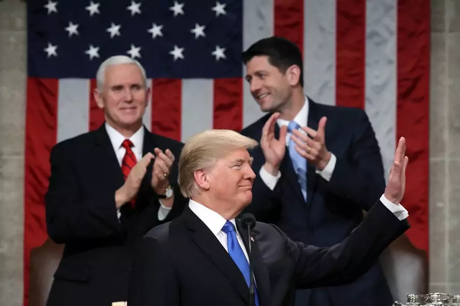 President Trump delivers his first State of the Union address to a joint session of Congress. 