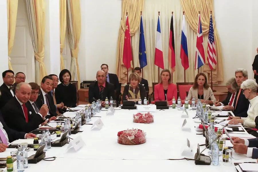 Negotiators meet in Palais Coburg, the venue for nuclear talks, in Vienna, Austria July 13, 2015.