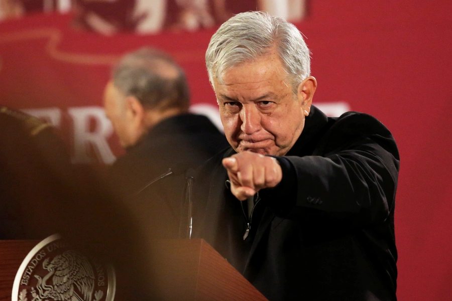 Mexican President Andres Manuel Lopez Obrador, giving a shoutout