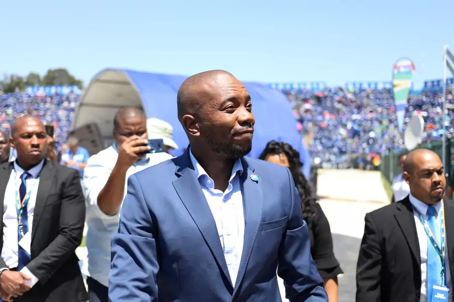 Mmusi Maimane, leader of South African opposition party, the Democratic Alliance (DA), arrives for the party's election manifesto launch in Johannesburg, South Africa, on February 23, 2019.