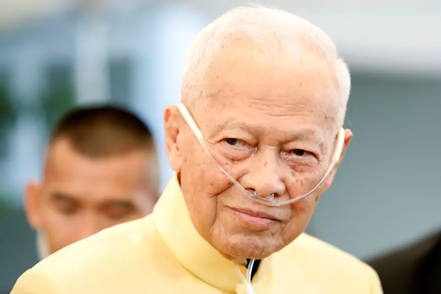 Thailand's former Prime Minister and President of the Royal Privy Council Prem Tinsulanonda is seen during an official event in Bangkok, Thailand on April 10, 2019.