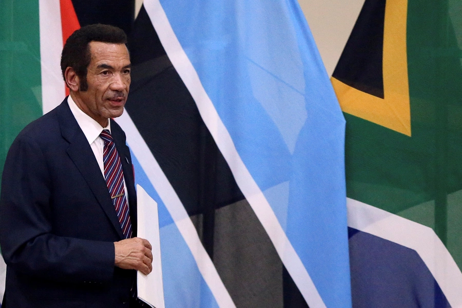 Former Botswana President Ian Khama at the Botswana-South Africa Bi-National Commission (BNC) in Pretoria, South Africa, November 11, 2016.