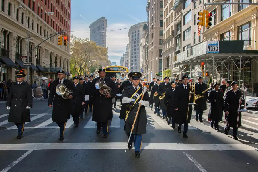 U.S. Army Reserve 78th Army Band marches in the 2017 New York City Veterans Day Parade