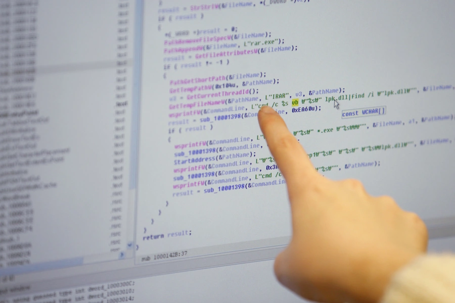 A researcher of Hauri, an IT security software company investigating computer viruses, works at a lab of the company in Seoul March 22, 2013.