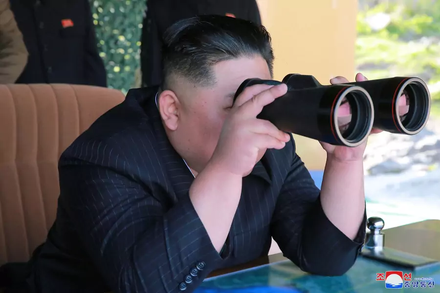 North Korea's leader Kim Jong-un supervises a military drill in North Korea, in this May 10, 2019 photo.