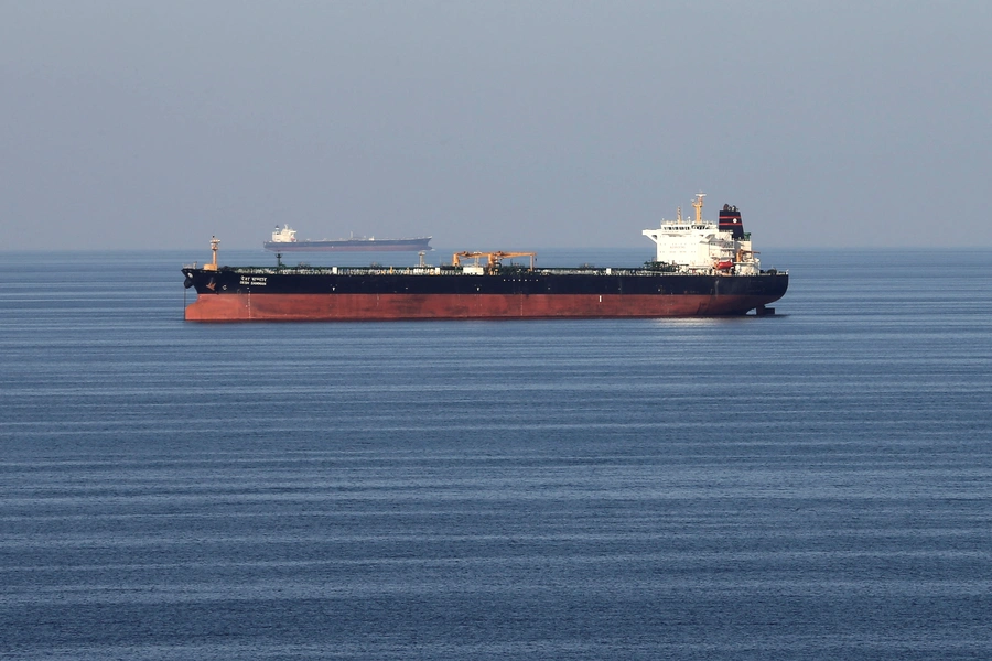 Oil tankers pass through the Strait of Hormuz, December 21, 2018.