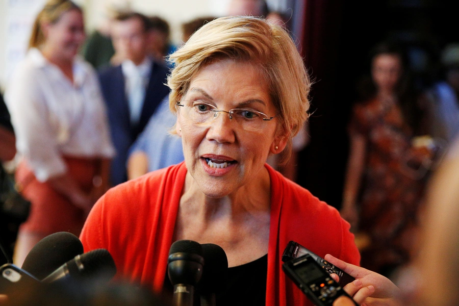 Elizabeth Warren speaks to the media in Peterborough, New Hampshire. Elizabeth Frantz/REUTERS