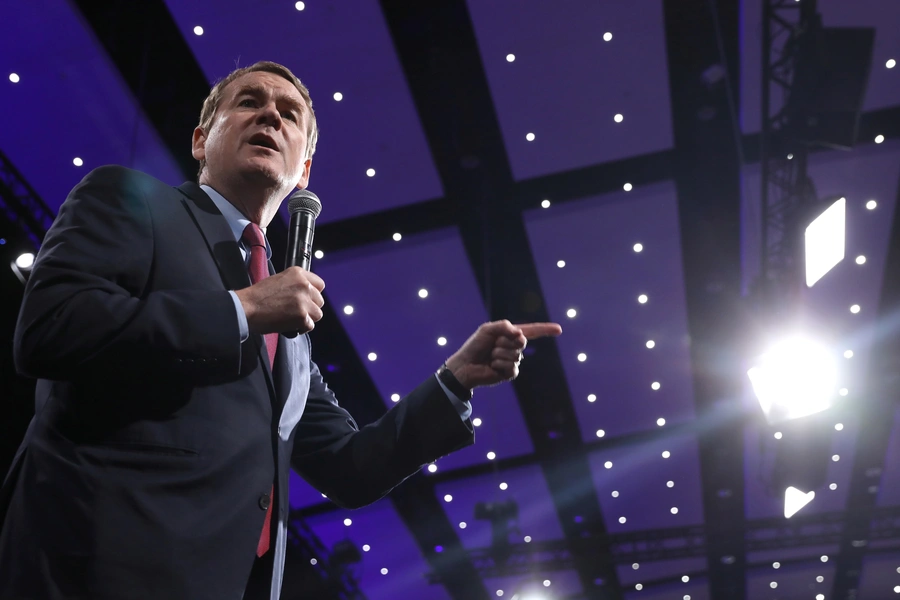 Michael Bennet speaks during a forum in Des Moines, Iowa. Scott Morgan/REUTERS