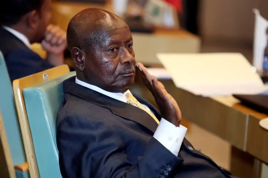Uganda’s President Yoweri Museveni attends the High Level Consultation Meetings of Heads of State and Government on the situation in the Democratic Republic of Congo at the African Union Headquarters in Addis Ababa, Ethiopia January 17, 2019